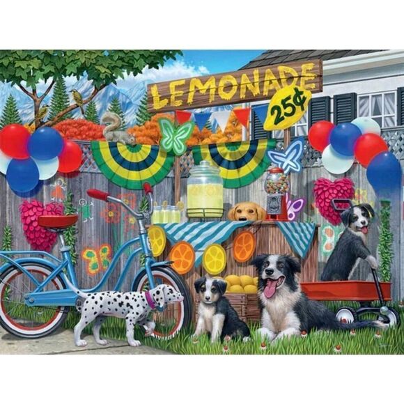 Buffalo Games Dog Days Lemonade Pups 750 pc Jigsaw Puzzle - Picture 2 of 13